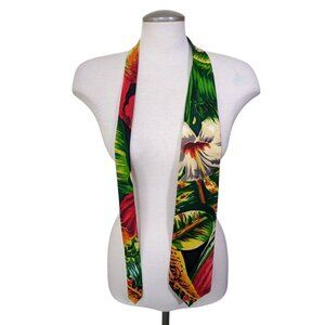 Vicky Davis Necktie Tie New York Designer Tropical Island Colorful Bold Cotton
